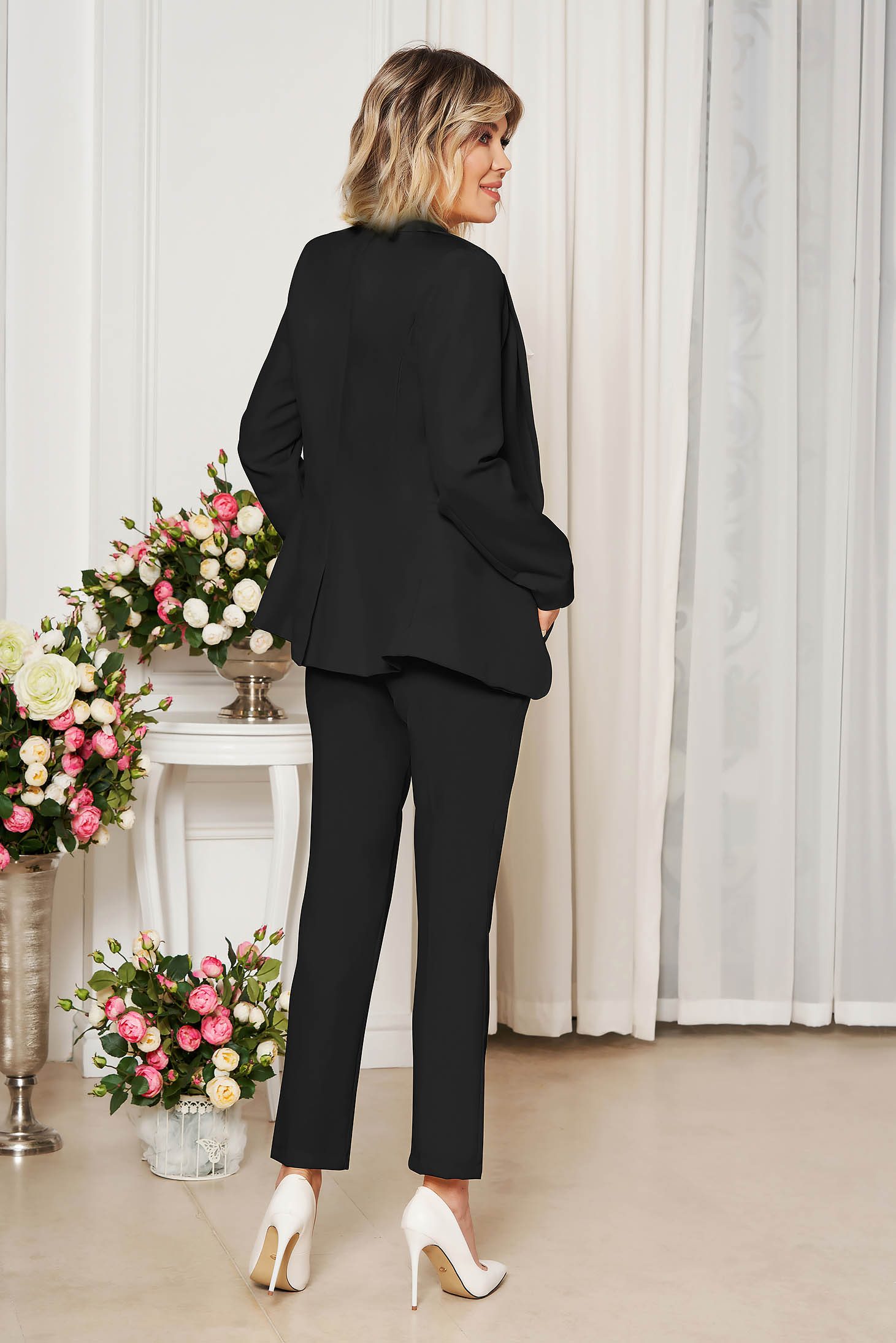 Sacou negru office spate