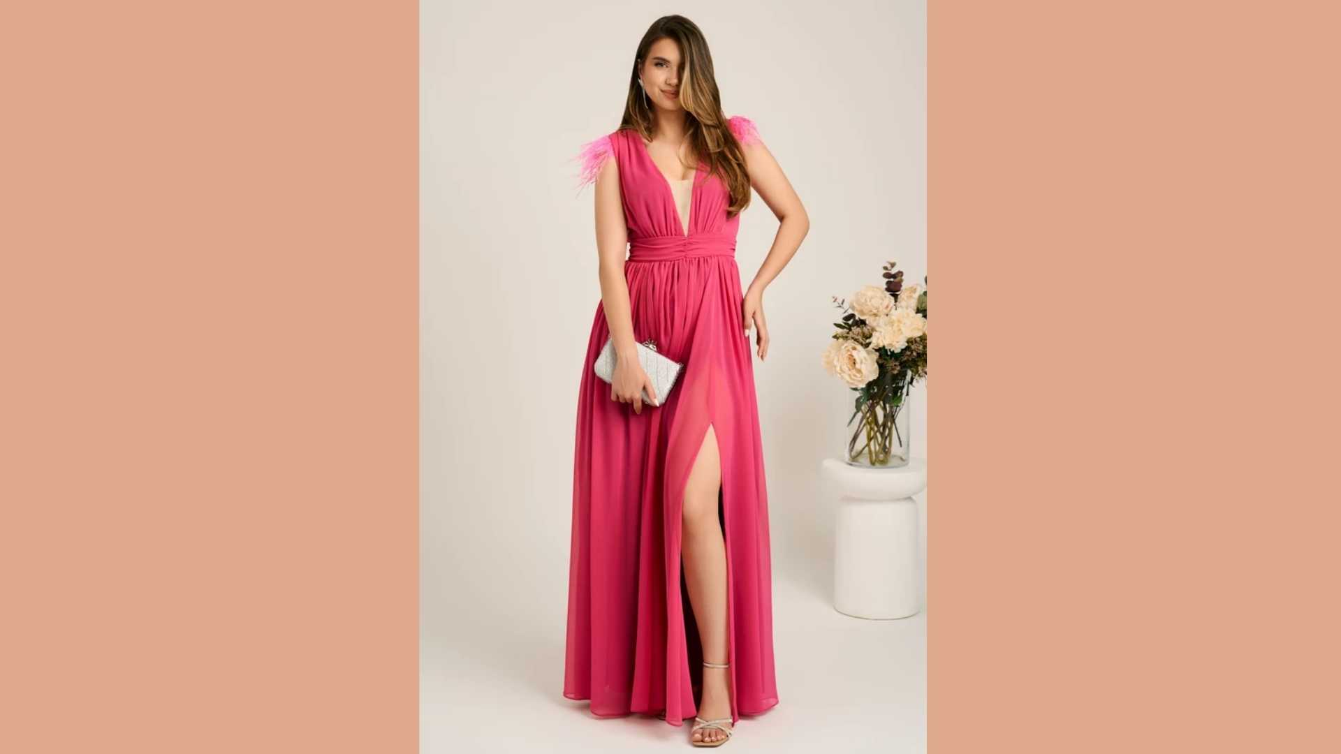 rochii de ocazie - reduse (3) Rochie de seara fucsia